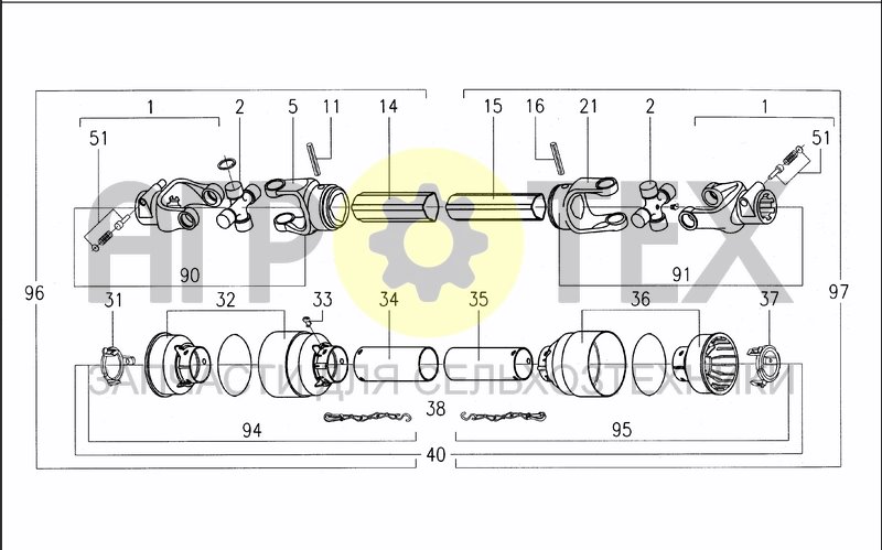 Чертеж DRIVELINE 00050E711