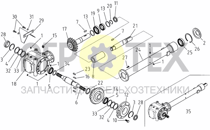 Чертеж TRANSMISSION FXJ300 540-1000 RPM