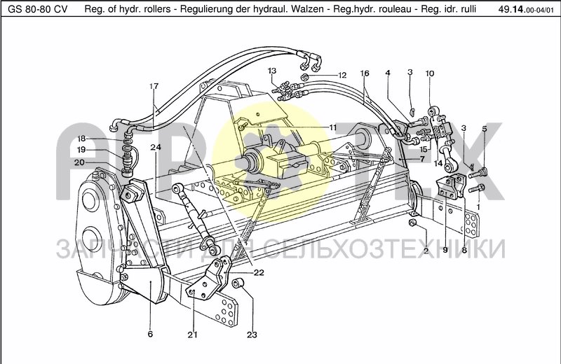 Чертеж REG. OF HYDR. ROLLERS