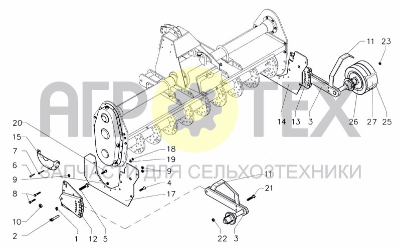 Чертеж REAR RUBBER WHEELS