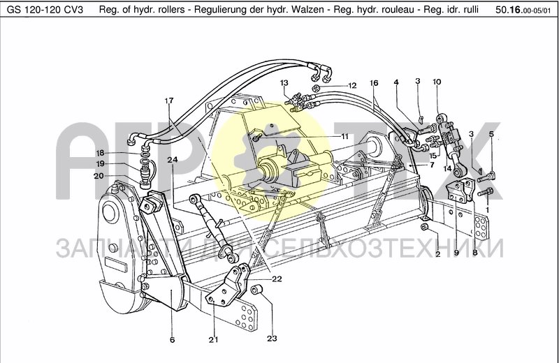 Чертеж REG. OF HYDR. ROLLERS