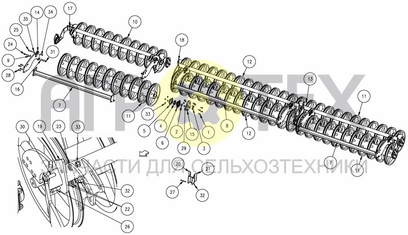 Чертеж ACTIPRESS TWIN ROLLERS FOR 12M25