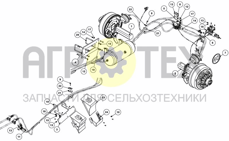 Чертеж AIR BRAKE EQUIPMENT 40KM/H EU