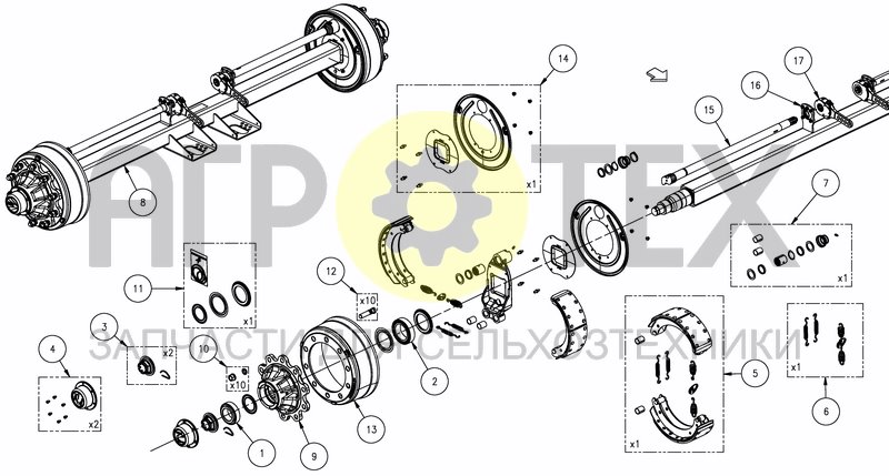 Чертеж BRAKE AXLE