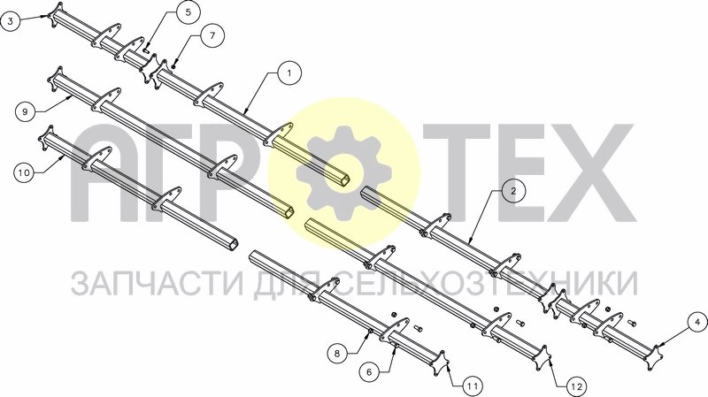 Чертеж DISCS ROWS HOLDERS