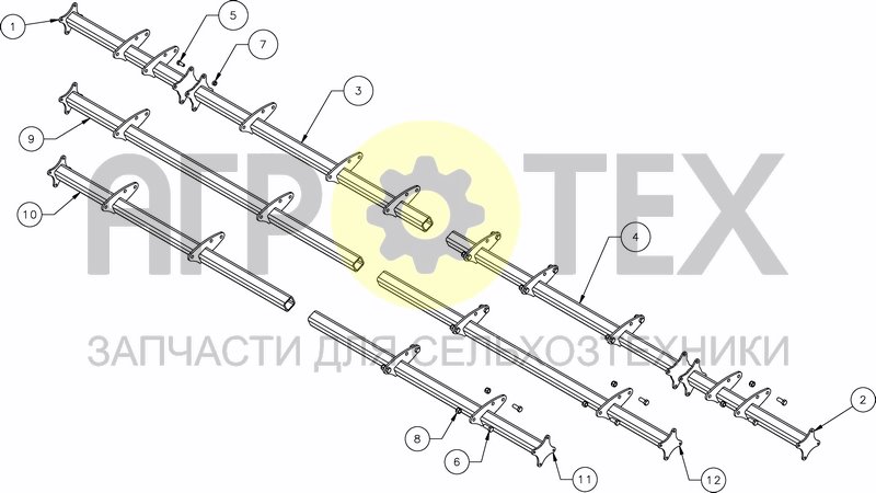 Чертеж DISCS ROWS HOLDERS