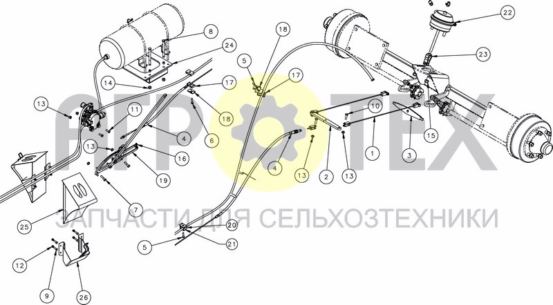 Чертеж PNEUMATIC BRAKES EQUIP.