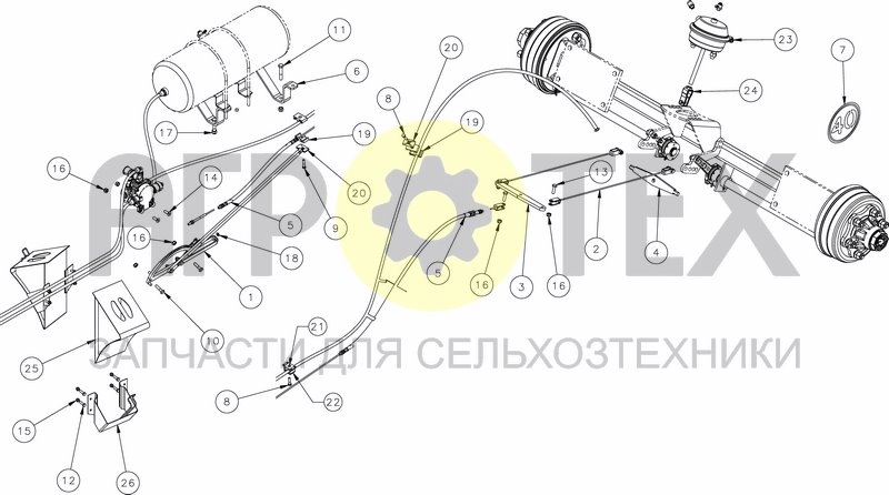 Чертеж PNEUMATIC BRAKES EQUIP.