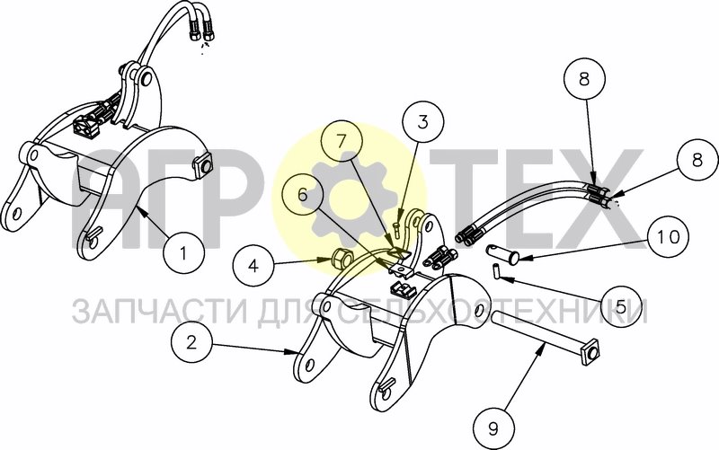 Чертеж EXTENSION FOR FRONT WHEEL