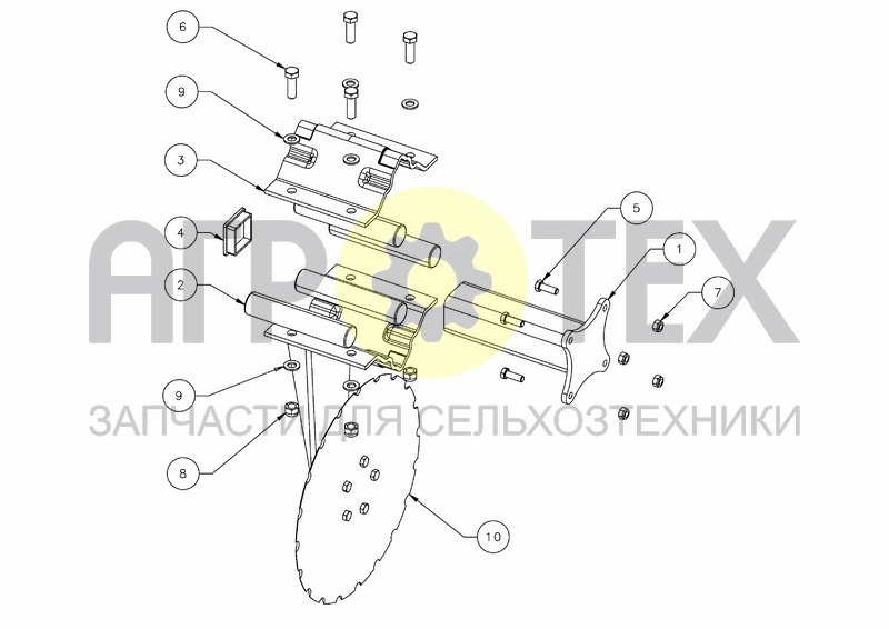 Чертеж FCD EXTERNAL DISC SUPPORT