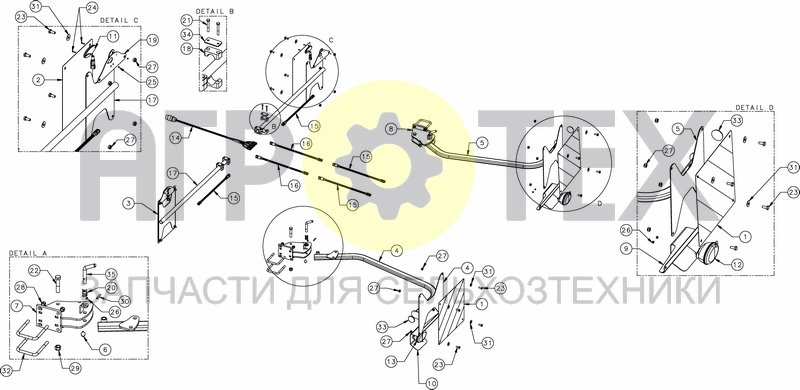 Чертеж LIGHTING KIT FOR FOLDING FRAME - EC