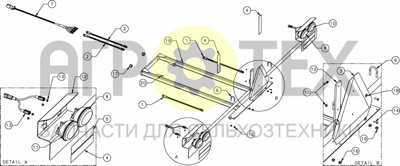 Чертеж LIGHTING KIT FOLDING FRAME - NO ACCESSORIES - ANSI