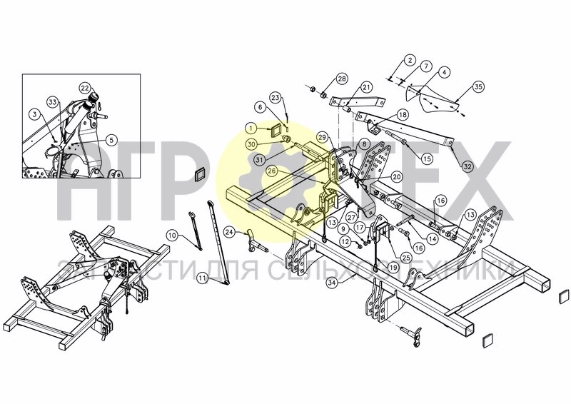 Чертеж 2 ROWS RIGID FRAME