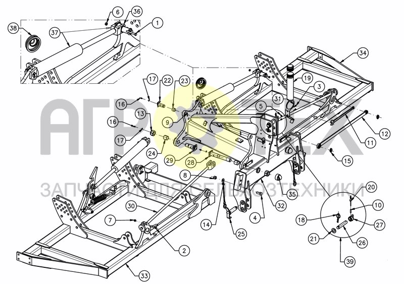 Чертеж 2 ROWS FOLDING FRAME 4M90