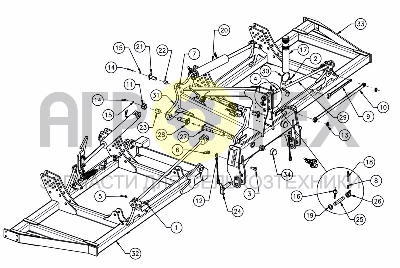 Чертеж 2 ROWS FOLDING FRAME 4M90