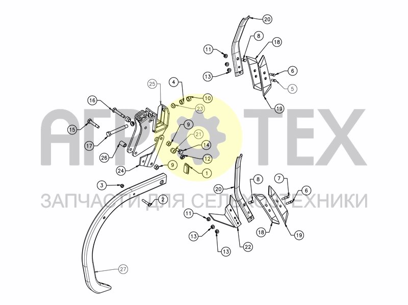 CLC TINE - SHEAR BOLT SECURITY (№16 на схеме)