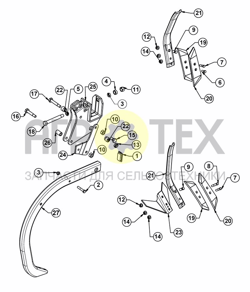 CLC TINE - SHEAR BOLT SECURITY (№17 на схеме)