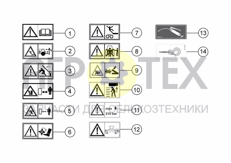 Чертеж EC SAFETY DECALS