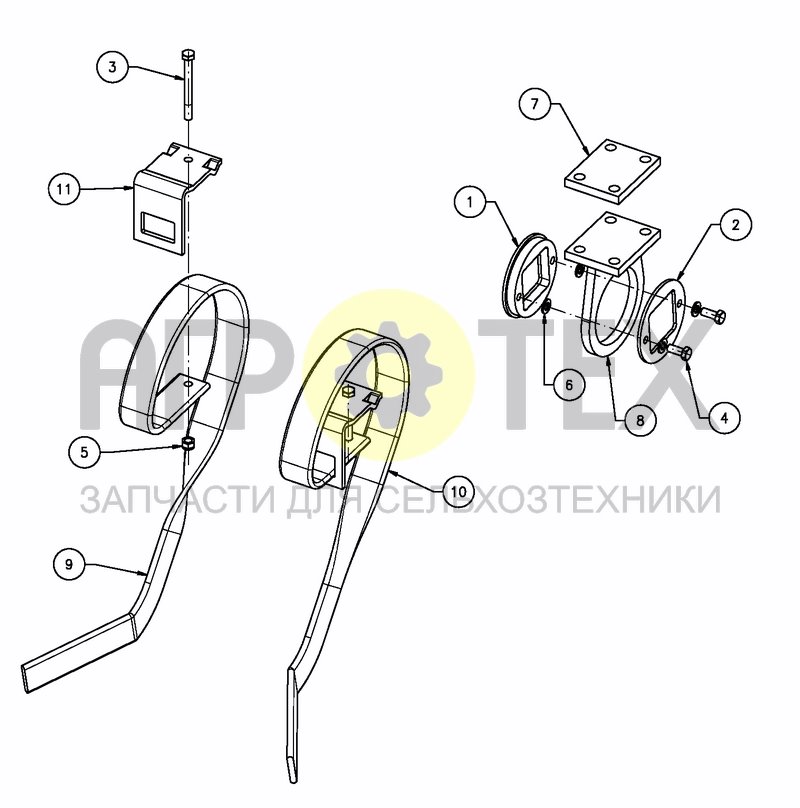 Чертеж LEVELLING TINES