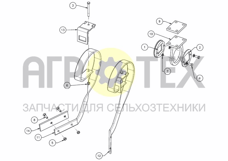 Чертеж LEVELLING TINES