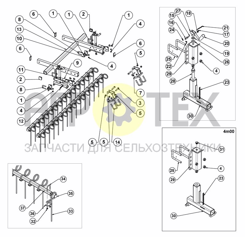 Чертеж FINGER HARROW