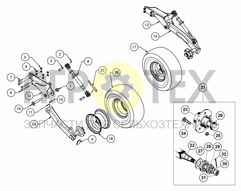 Чертеж DEPTH CONTROL WHEEL FOR (FOLDING FRAME)