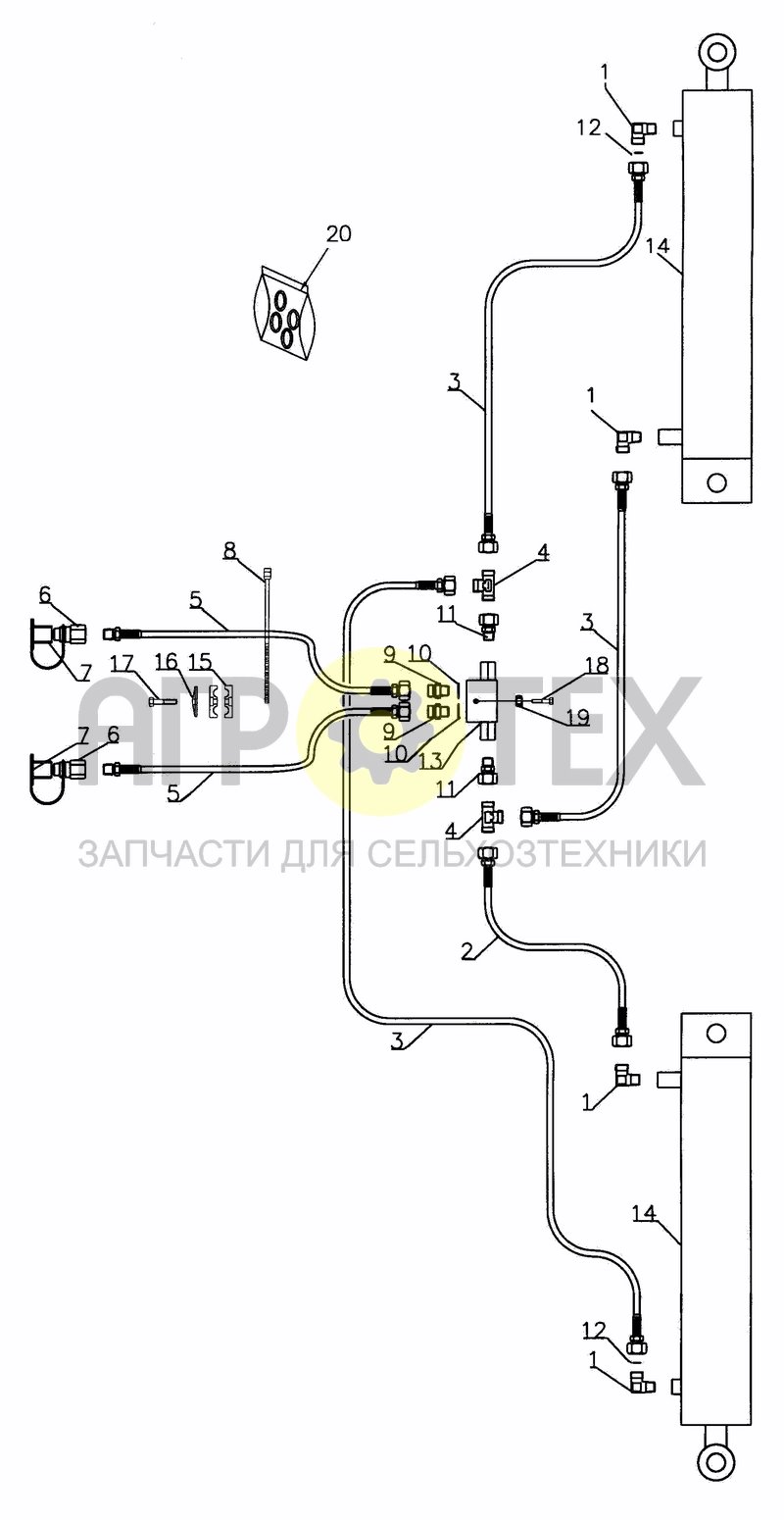 Чертеж HYDRAULIC FOLDING EQUIPMENT OF FOLDABLE CLH