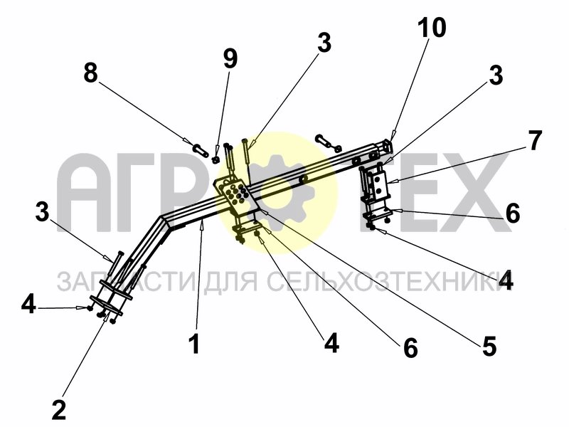 Чертеж ARM OF PIPE ROLLER 450 AND 500