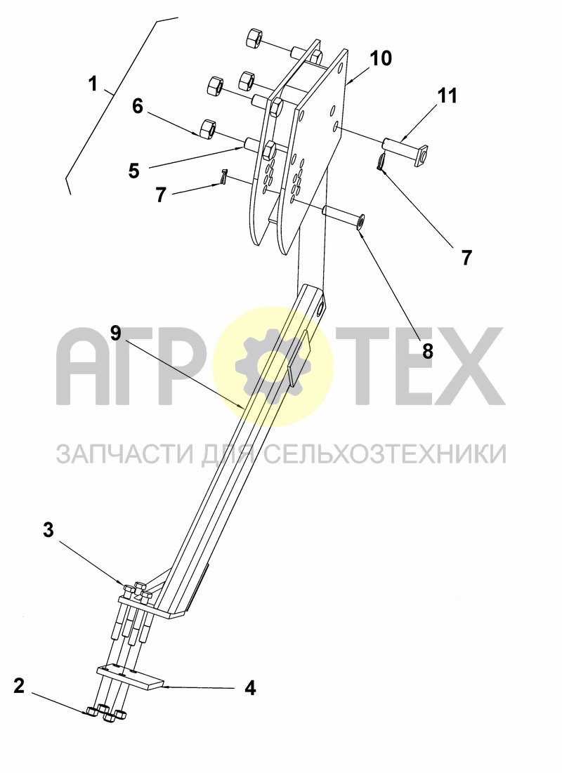 Чертеж ARM FOR PACKER/PIPE ROLLER