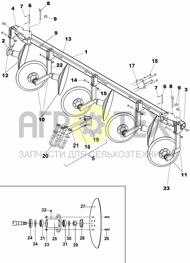 Чертеж LEVELLING DISCS AND EDGE DISCS