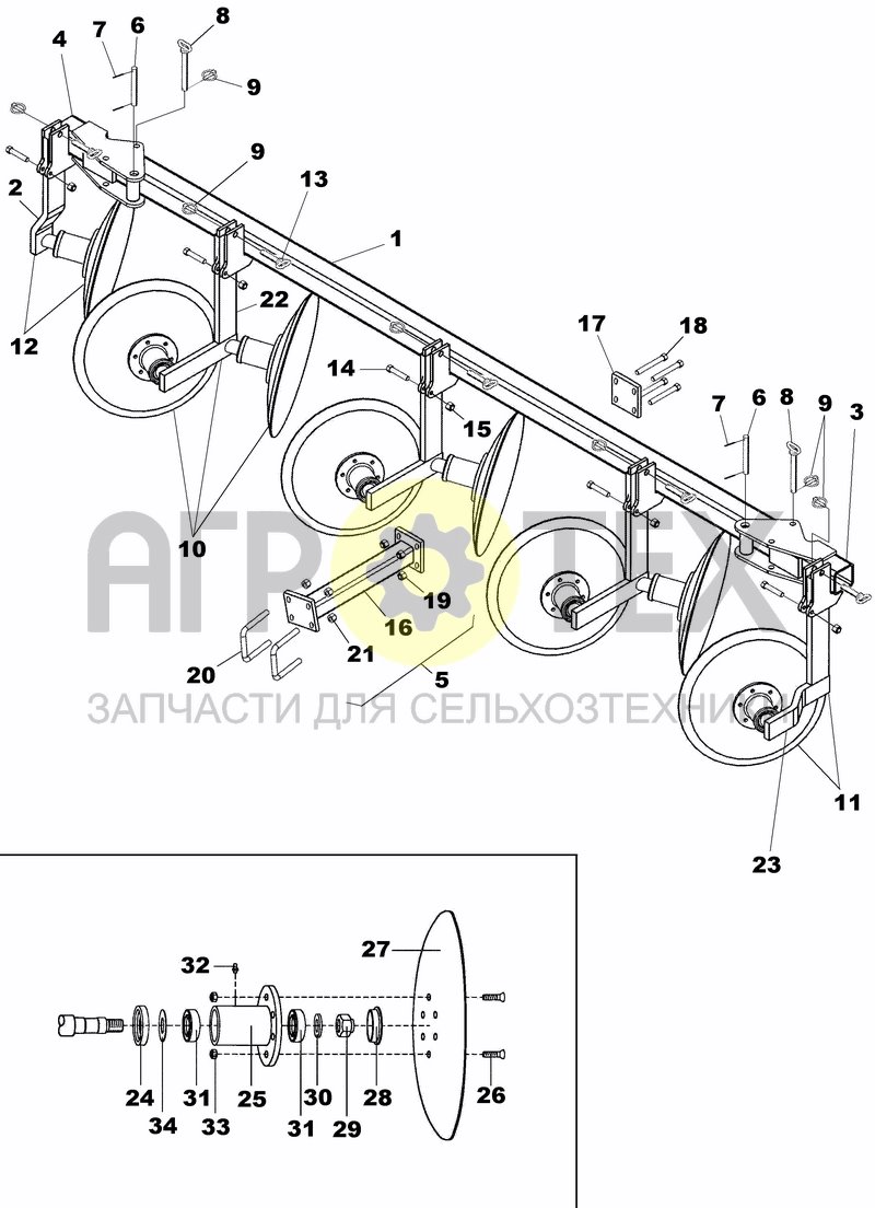 Чертеж LEVELLING DISCS AND EDGE DISCS