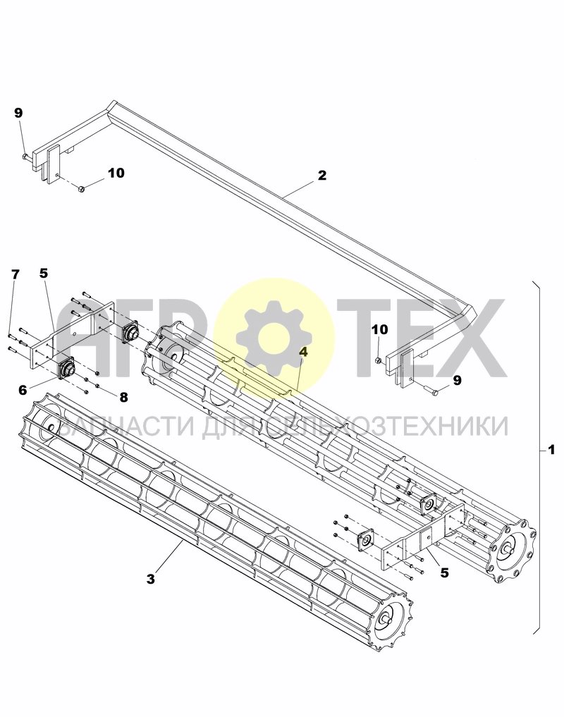 Чертеж DOUBLE CAGE ROLLER