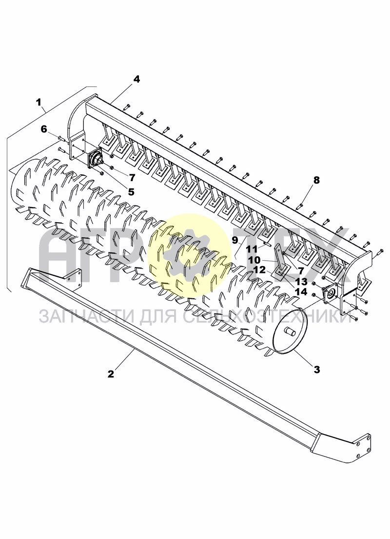 Чертеж PACKER ROLLER