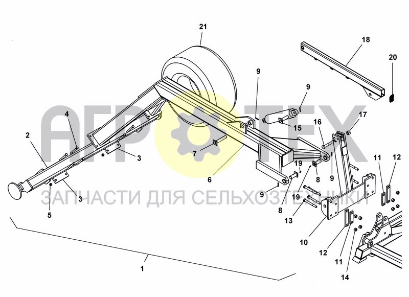 Чертеж SEMI-MOUNTED KIT (CARRIER FRAME)