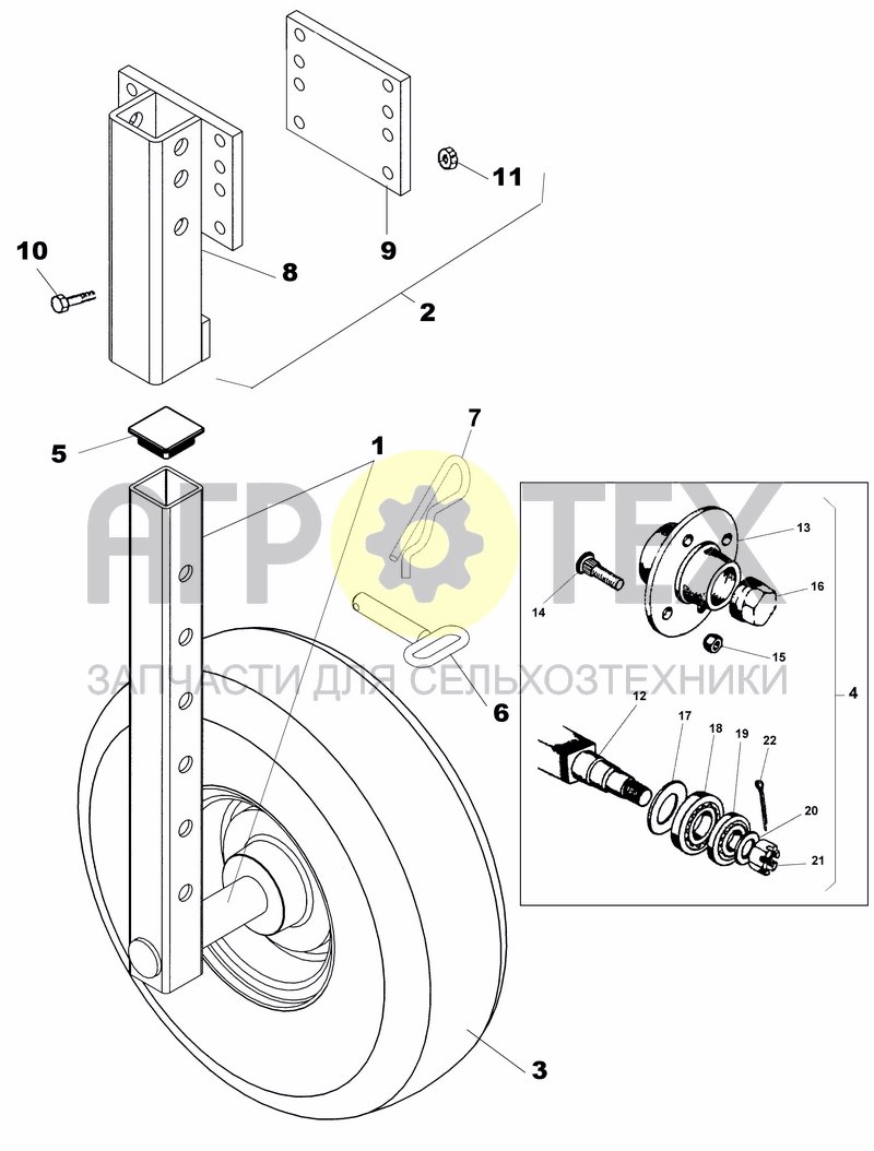 Чертеж DEPTH CONTROL WHEEL 600X9 - 10 PLYS