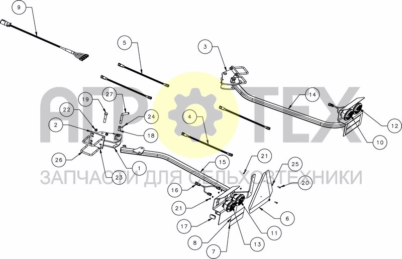 Чертеж LIGHTING KIT FOR FOLDING FRAME - ANSI