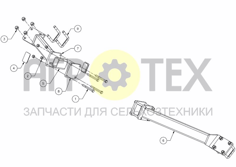 Чертеж REINFORCEMENT ARM FOR ROLLER