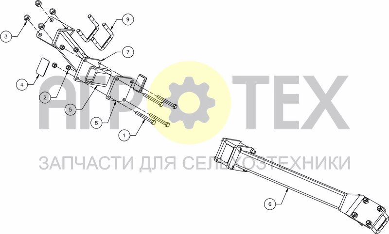 Чертеж REINFORCEMENT ARMS FOR ROLLER