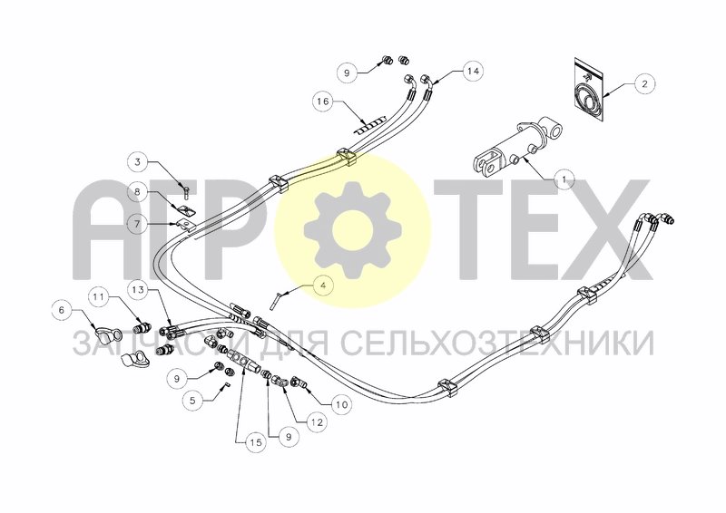 Чертеж RIGID FRAME HYDRAULIC DEPTH SETTING