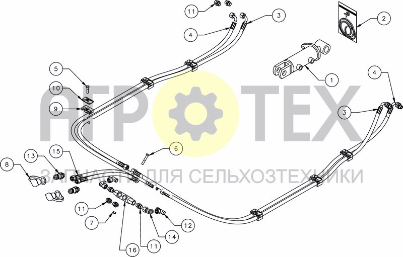 Чертеж RIGID FRAME HYDRAULIC DEPTH SETTING