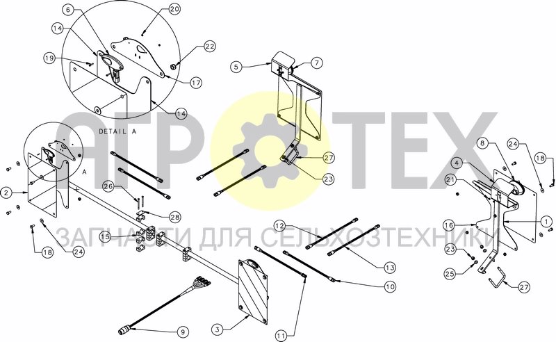 Чертеж LIGHTING KIT FOR RIGID FRAME - EC