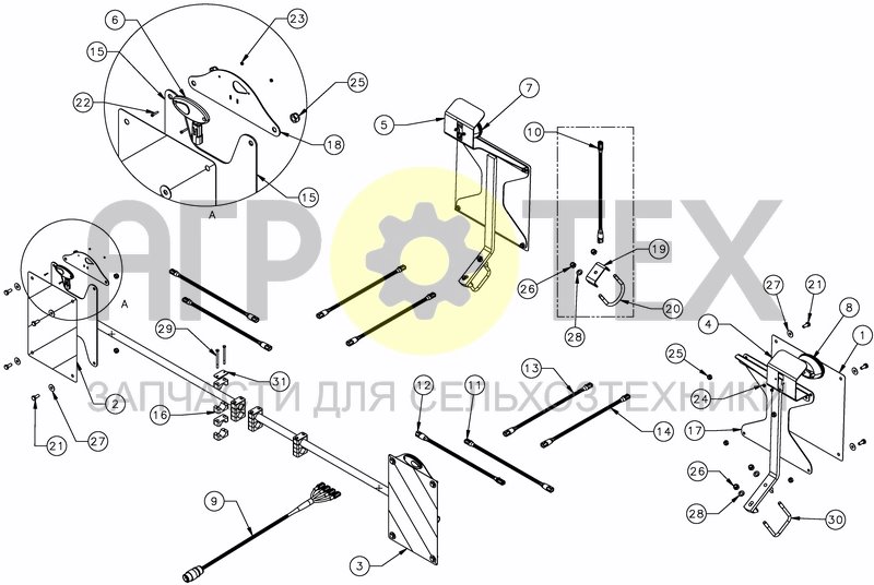 Чертеж LIGHTING KIT FOR RIGID FRAME - EC