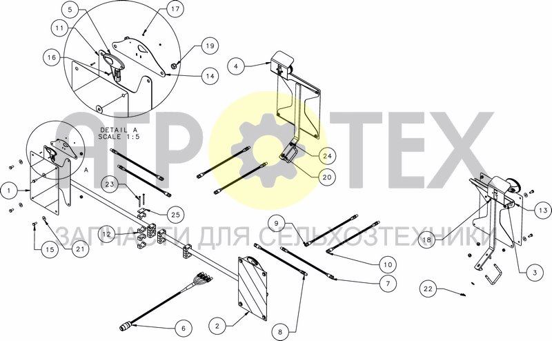 Чертеж LIGHTING KIT FOR RIGID FRAME - EC