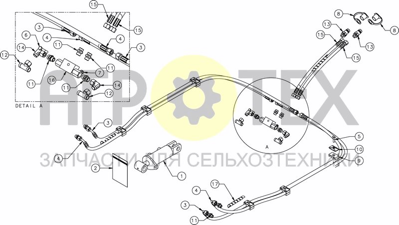 Чертеж RIGID FRAME HYDRAULIC DEPTH SETTING