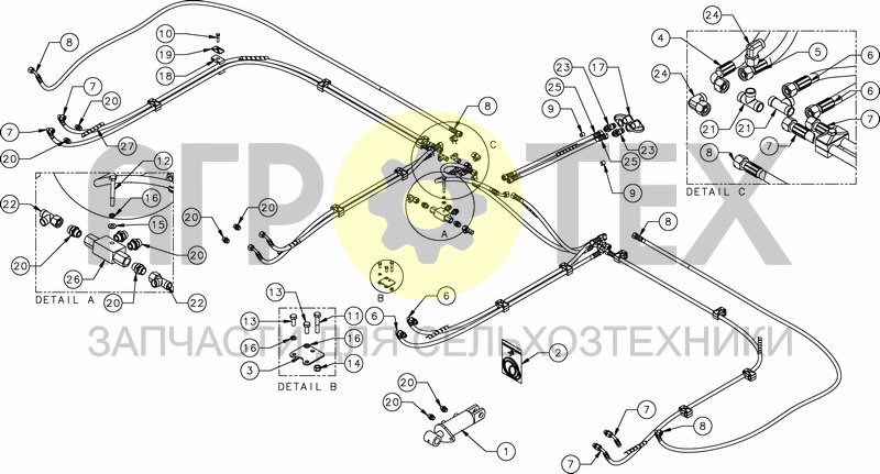 Чертеж FOLDABLE FRAME HYDRAULIC DEPTH SETTING