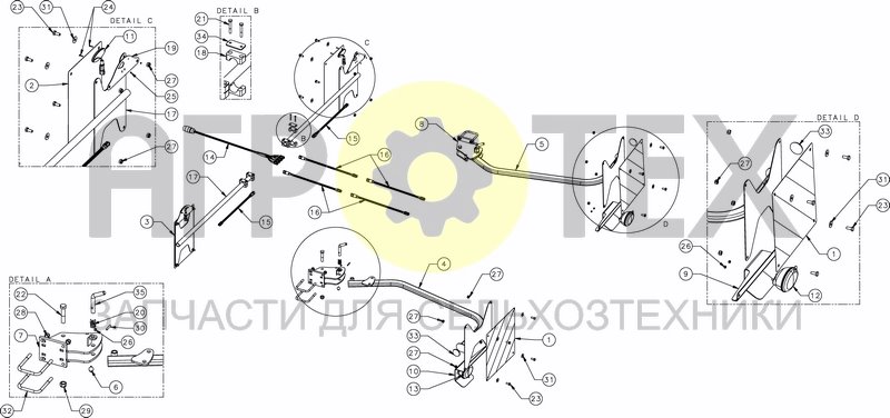 Чертеж LIGHTING KIT FOR FOLDING FRAME - EC