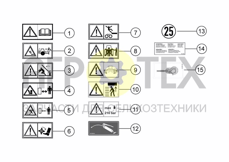 Чертеж EC SAFETY DECALS