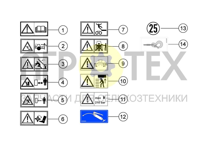 Чертеж EC SAFETY DECALS