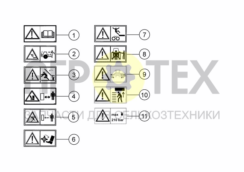 Чертеж EC SAFETY DECALS