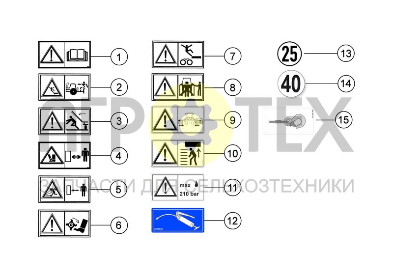 Чертеж EC SAFETY DECALS